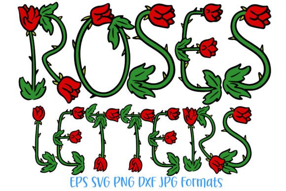 Download Roses Letters Font Spring Flower Doodle - Letter Collection