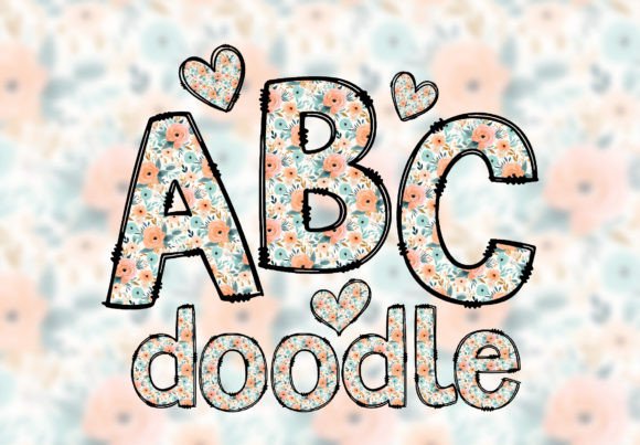 Download Cute Floral Alphabet Doodle Letters Font - Letter Collection