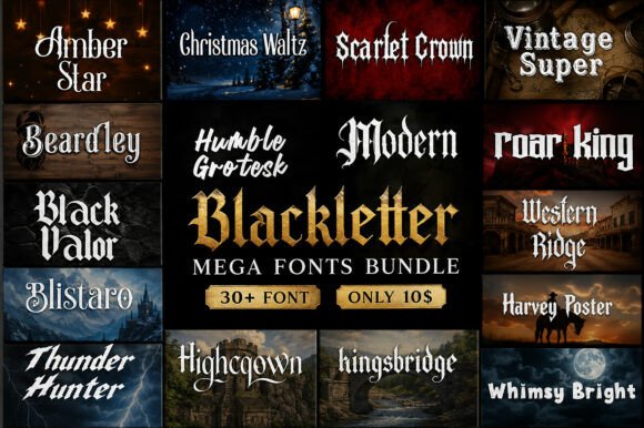 Download Modern Blackletter Mega Bundle - Letter Collection