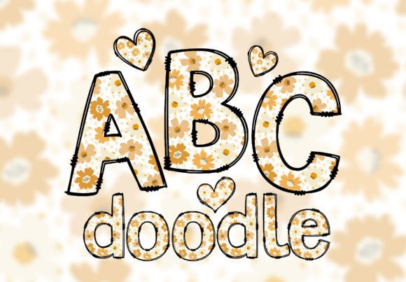 Download Flowers Alphabet Doodle PNG Letters Font - Letter Collection