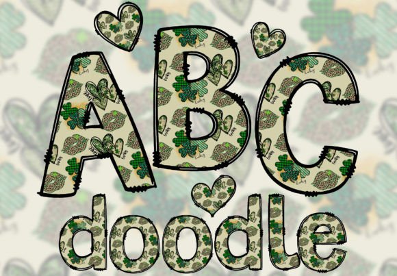 Download Doodle Letters Font PNG St Patricks Day - Letter Collection