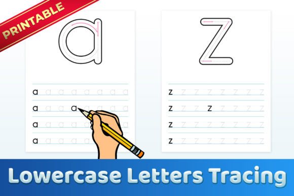 Download Trace Lowercase Letters a-z Worksheets - Letter Collection