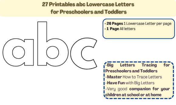 Download 27 Printables ABC Lowercase Letters - Letter Collection