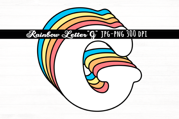 Download Letter G Rainbow Initial Cute Retro Font - Letter Collection