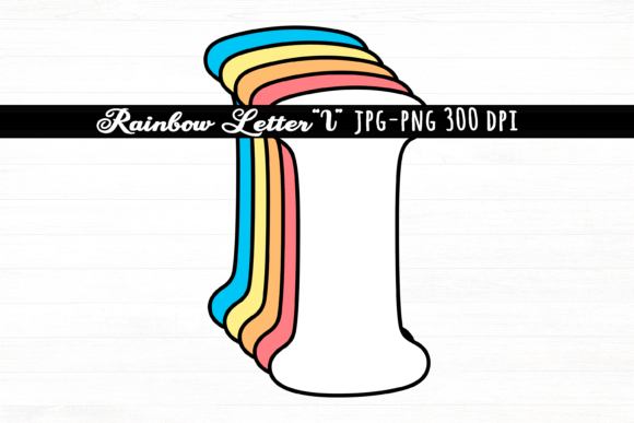 Download Letter I Rainbow Initial Cute Retro Font - Letter Collection