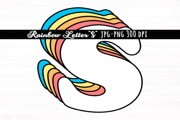 Download Letter S Rainbow Initial Cute Retro Font - Letter Collection